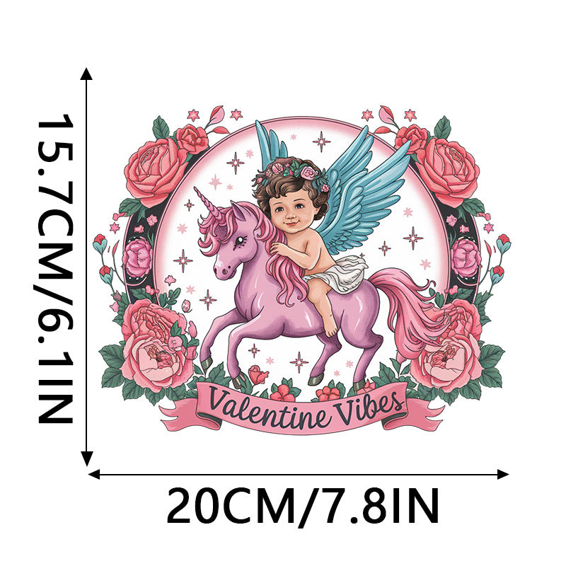 Wholesale 10pcs Valentine' s Day Custom  Rhinestone  UV DTF Ready to Press Transfers Wraps