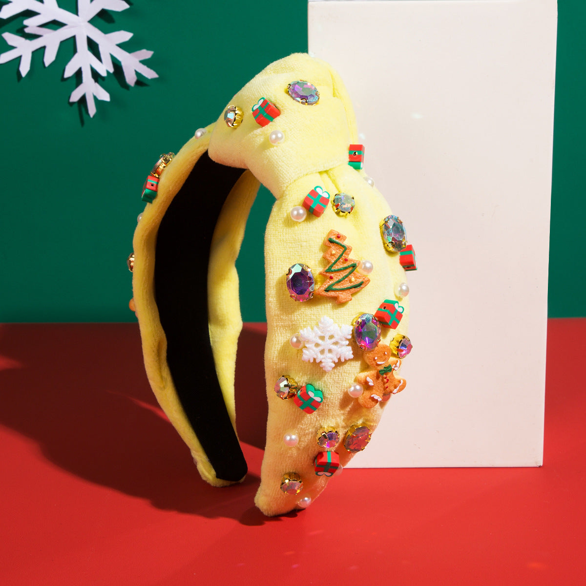 Wholesale Christmas Velvet with Diamonds Headband