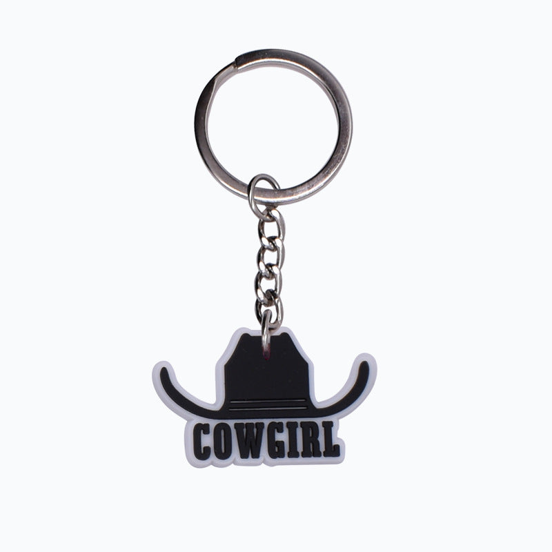 Wholesale 20pcs/pack Cowgirl PVC Soft Cartoon Keychain