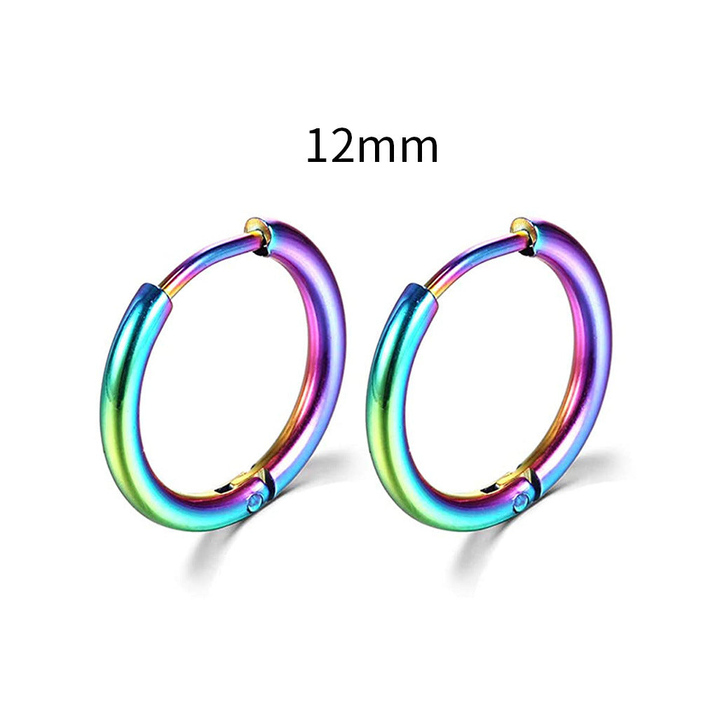 Wholesale Creative Design Stainless Steel Circular Earrings