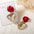 Wholesale Valentine's Day Advanced Design Sense Three-dimensional Rose CCB Multi-style Love Light Luxury Earrings