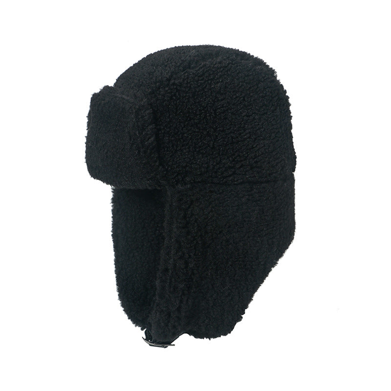 Wholesale Winter Lamb Wool Ear Protection and Cold-proof Plush Hat