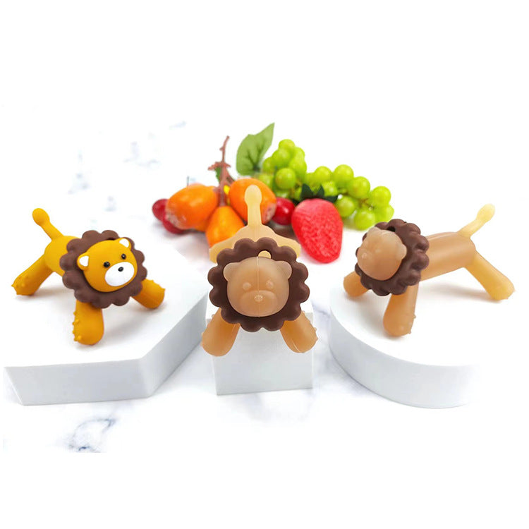 Wholesale Silicone Lion Bee Chuan Zhuan Le Baby Teething Glue