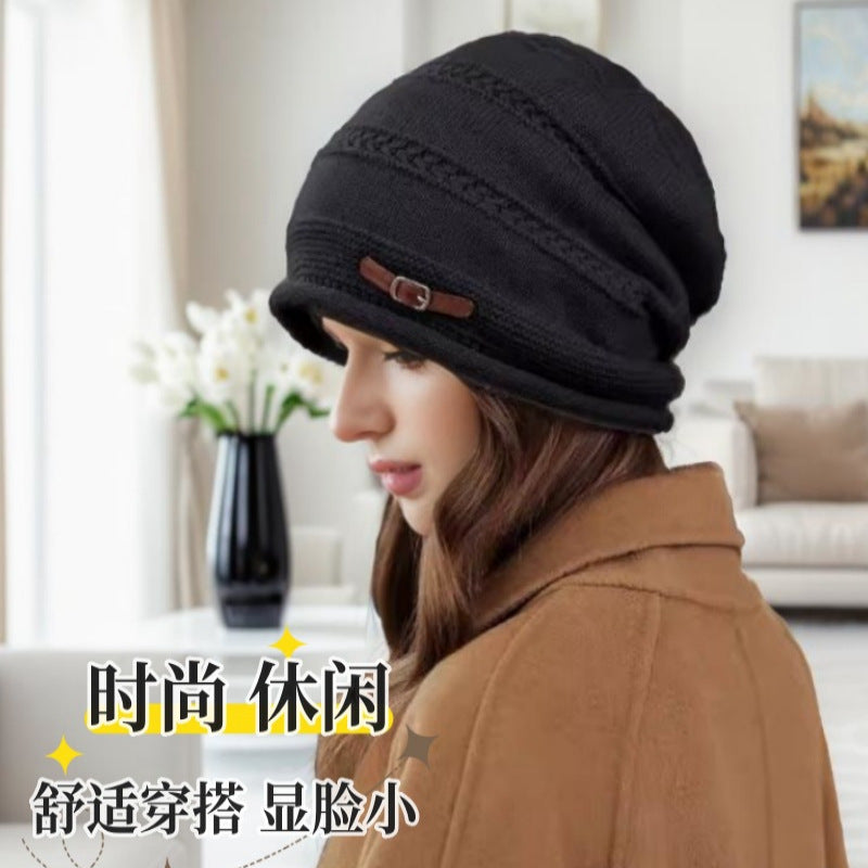 Wholesale Autumn and Winter Fashion Loose Large Head Circumference with Fleece Hat