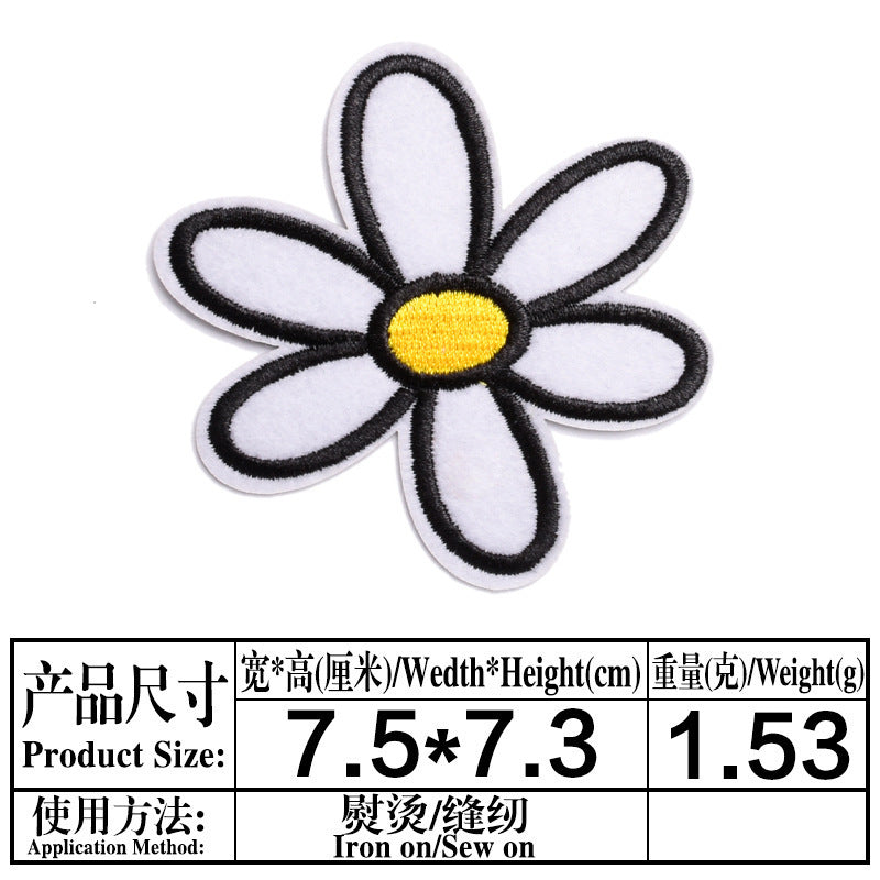 Wholesale Stylish Cartoon Embroidered Patches Floral Banana Letter Designs For Coats Decorative Craft Supply Gift