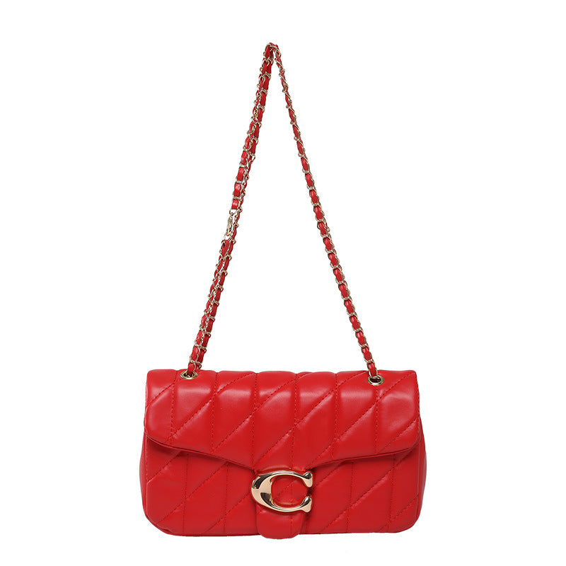 Wholesale Diamond embroidery chain crossbody bag small square bag underarm