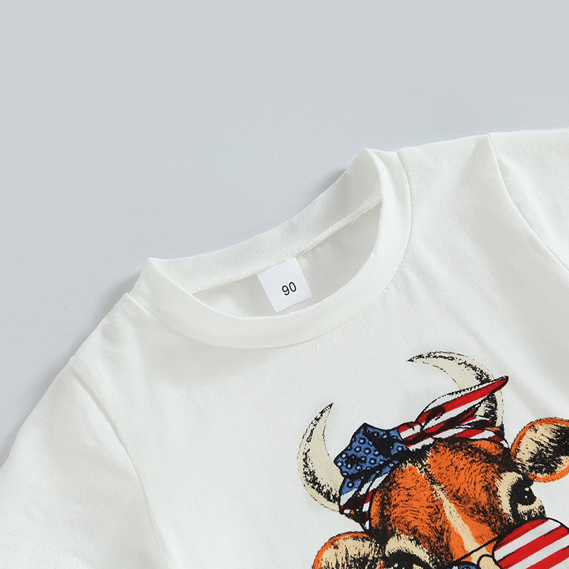 Algodón al por mayor 2023 Nuevo narrón de vaca LEOPARD Pantalones acampanados Juego de chicas