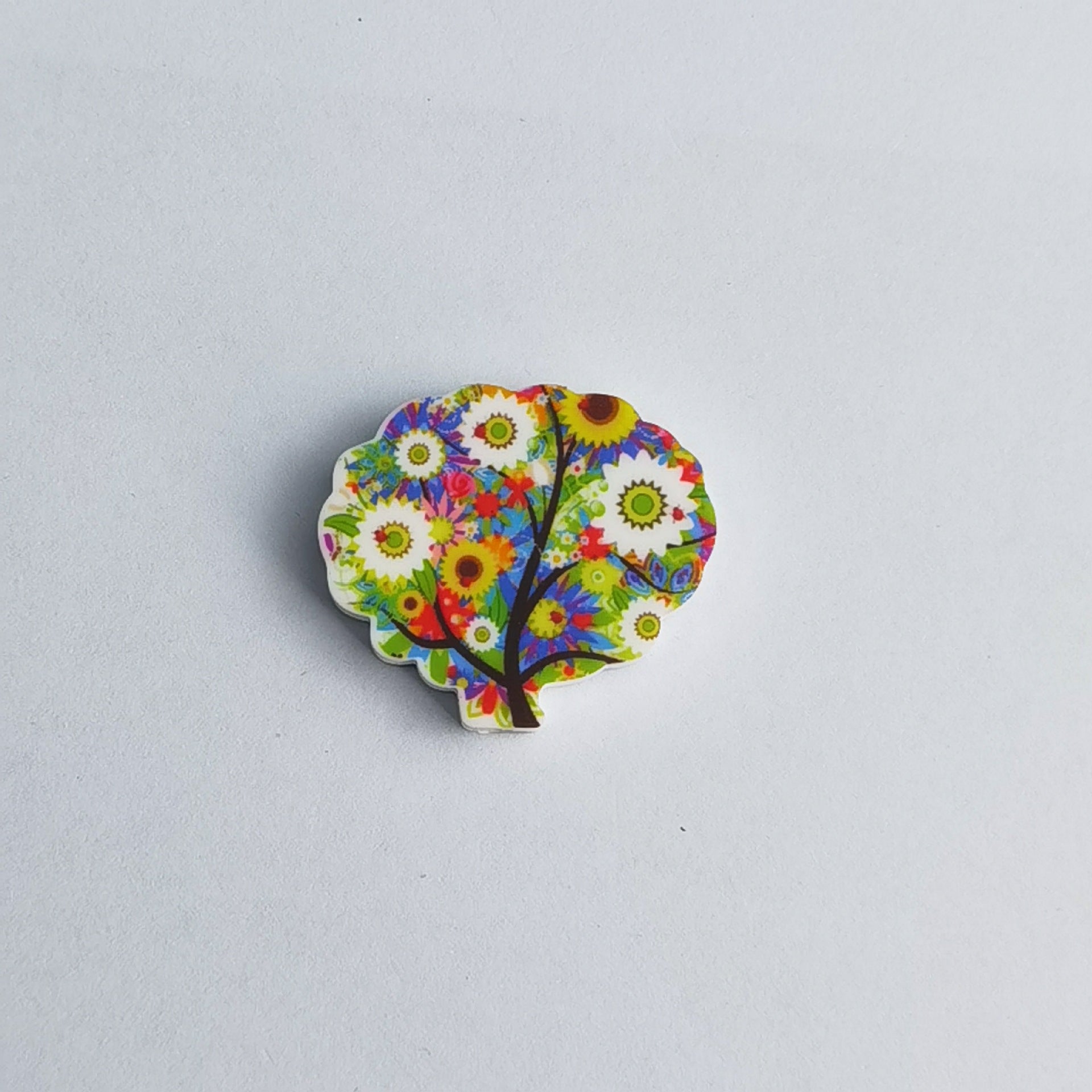 Wholesale 30pcs Colorful and diverse tree shaped flower printing Focal Beads