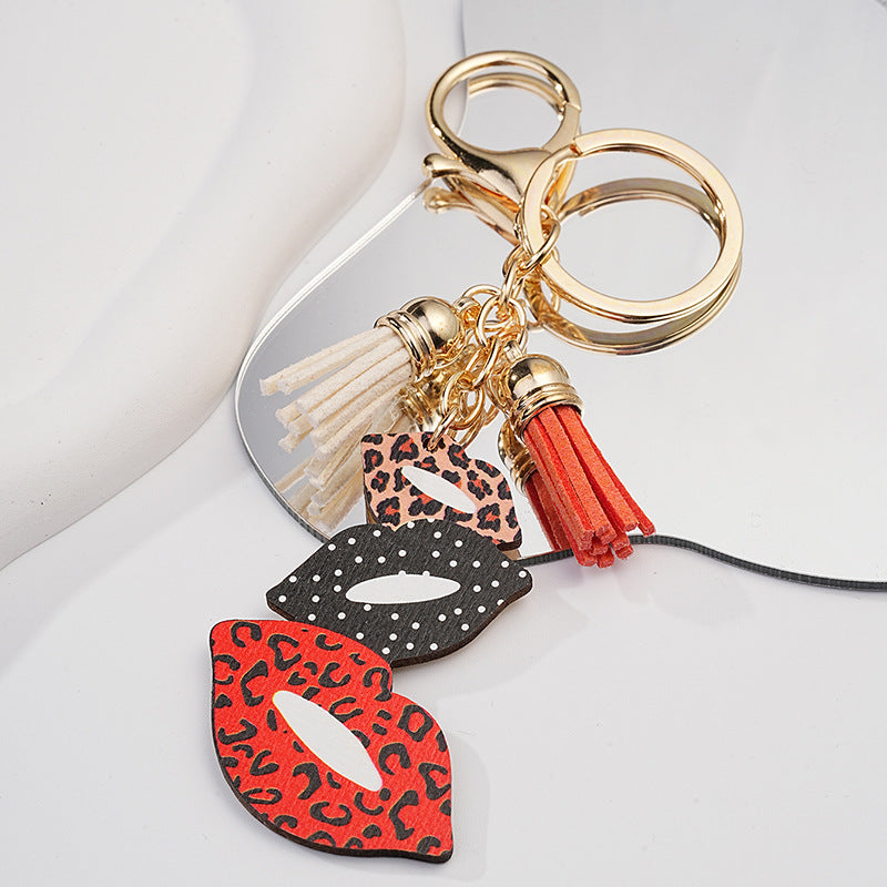 Wholesale Valentine's Day Creative Lip Print Keychains
