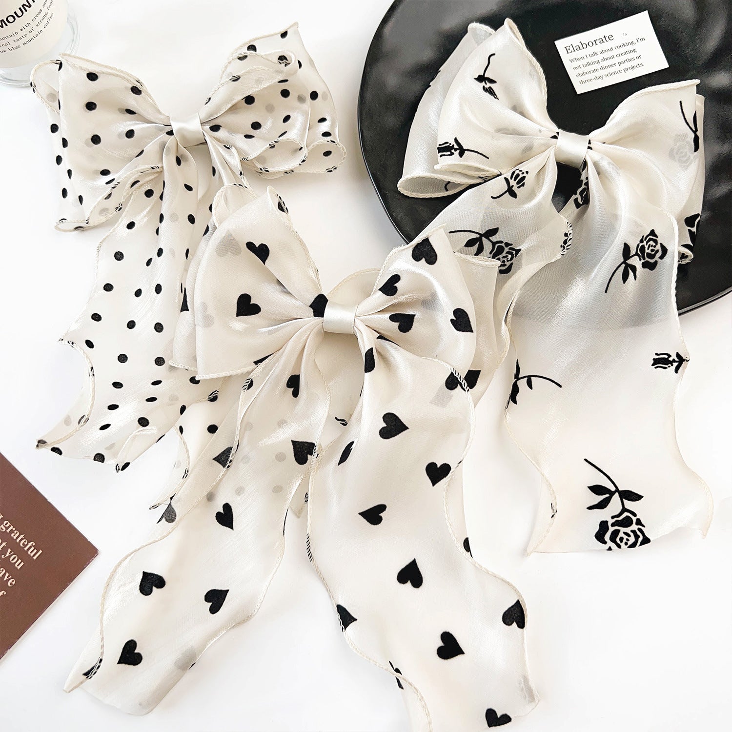 Wholesale 5pcs Mesh Oversized Bow Ribbon Hairpin Women Spring Clip Love Valentine's Day Hair Accessories Hairpin