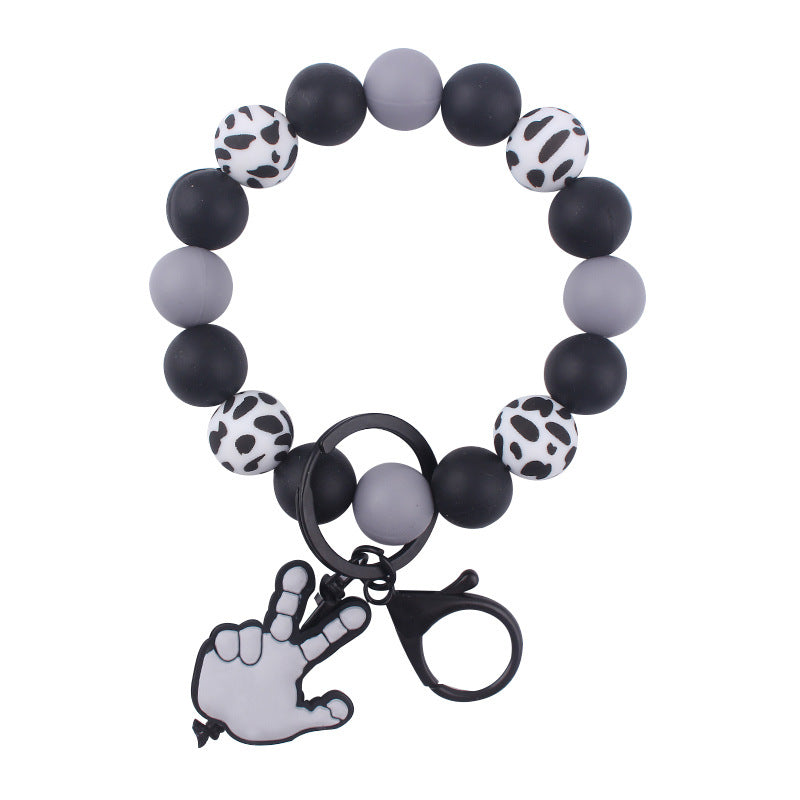 Wholesale Cute Dairy Bead Bracelet Keychain