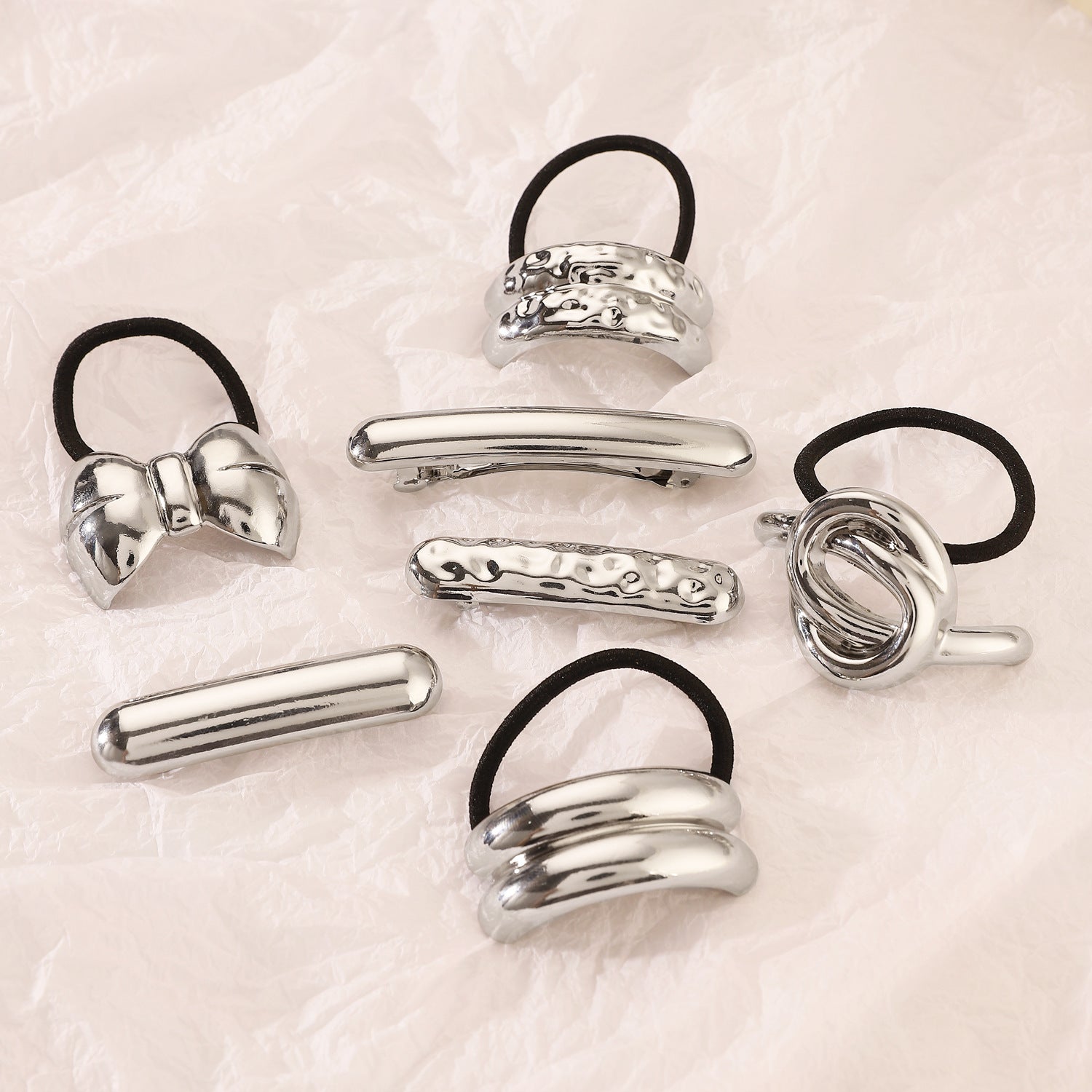 Wholesale Retro Alloy Hairpin Metal Glazed Elastic Hair Accessories