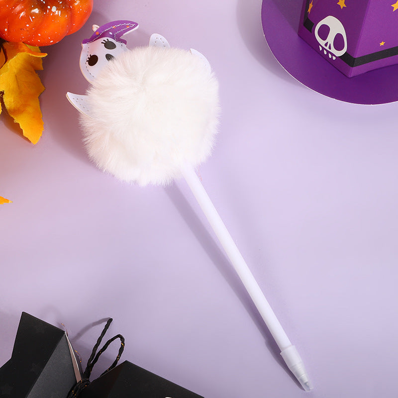 Wholesale Halloween Ghost Hair Ball Ballpoint Pen