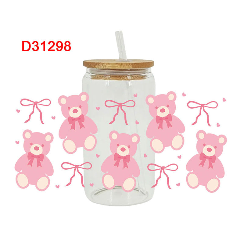 Wholesale Colorful Duck Bear 16oz Cup UV DTF Wraps