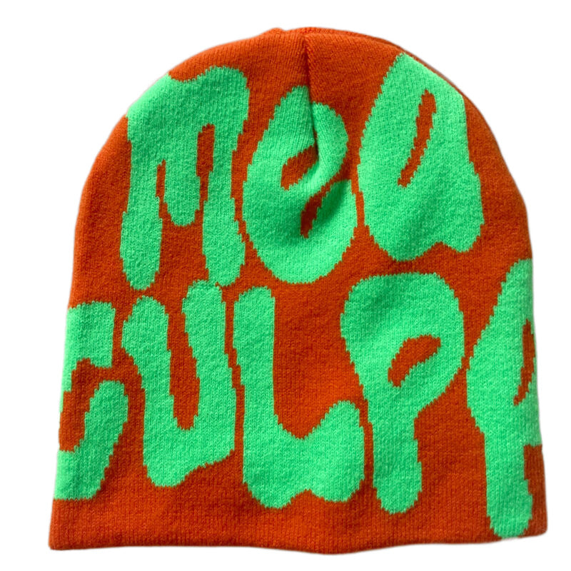 Wholesale Knitted Letter Embroidery Vintage Wool Autumn and Winter Warm Hat