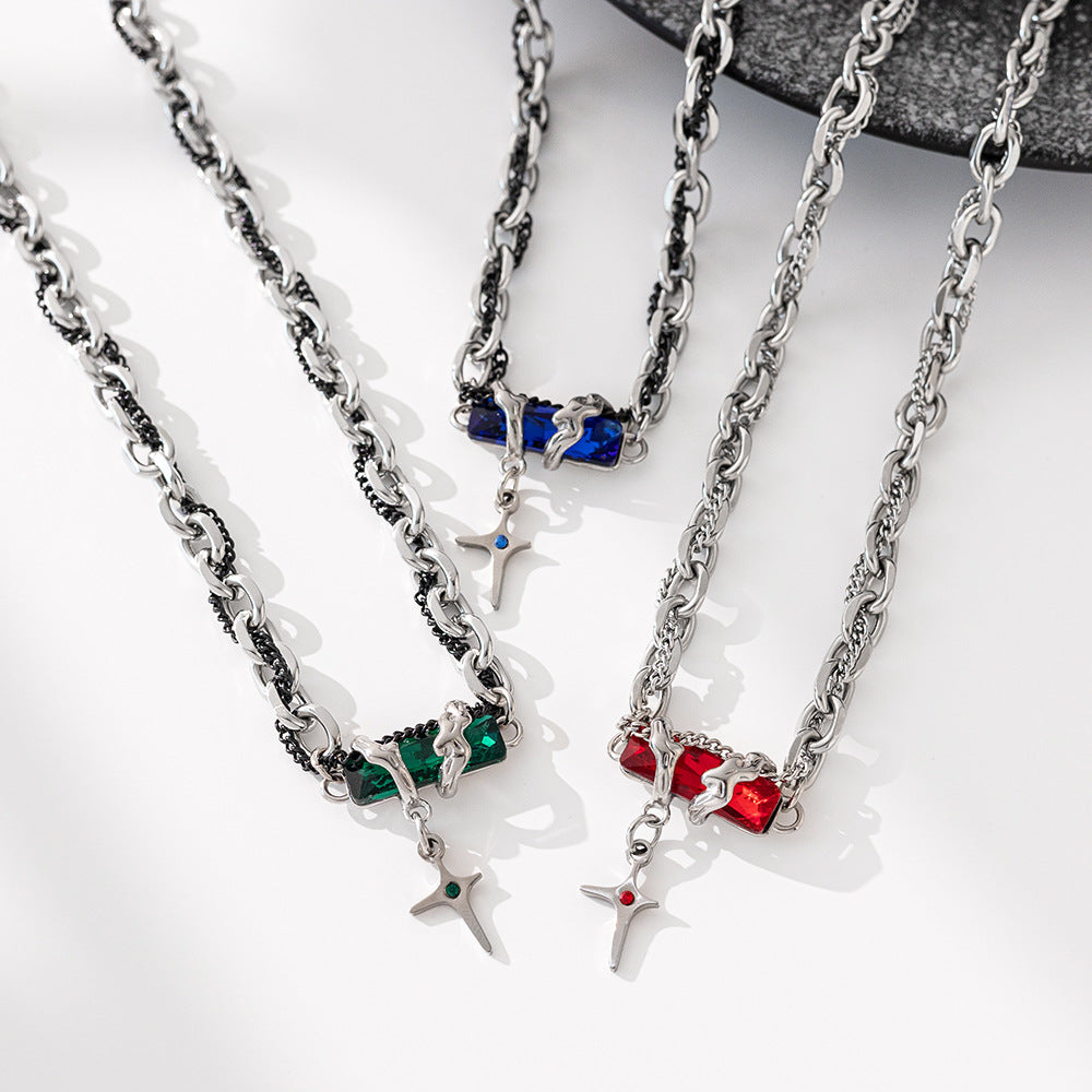 Wholesale Non-fading Hip-hop Minimalist Titanium Clavicle Chain