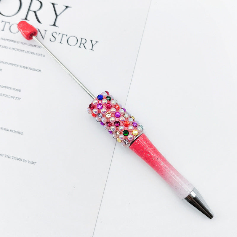 Wholesale Beadable Pens Gradient Color Candy Applied Diamond Pearl Beadable Pen