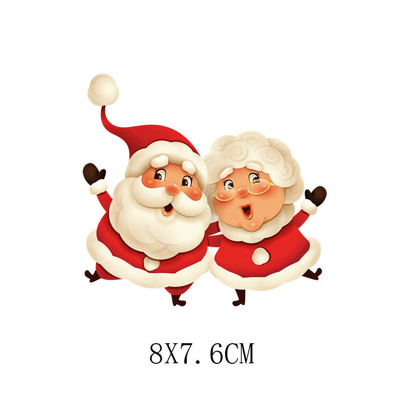 Wholesale   5pcs/pack sleigh heat transfer  UV DTF Ready to Press Transfers Wraps