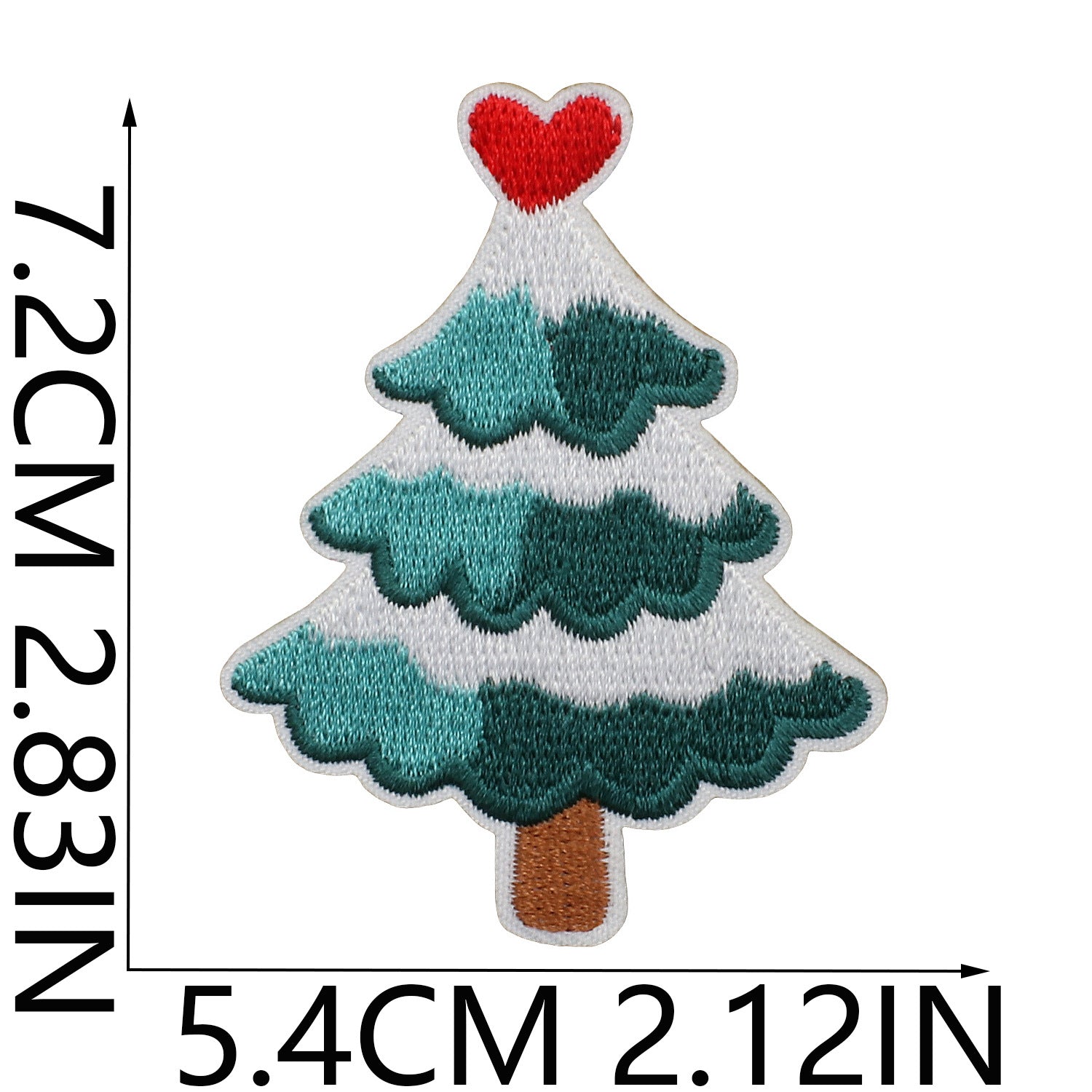 Wholesale Stylish Christmas Tree Embroidered Patch Polyester Thread Iron On Clothing Decoration Gift
