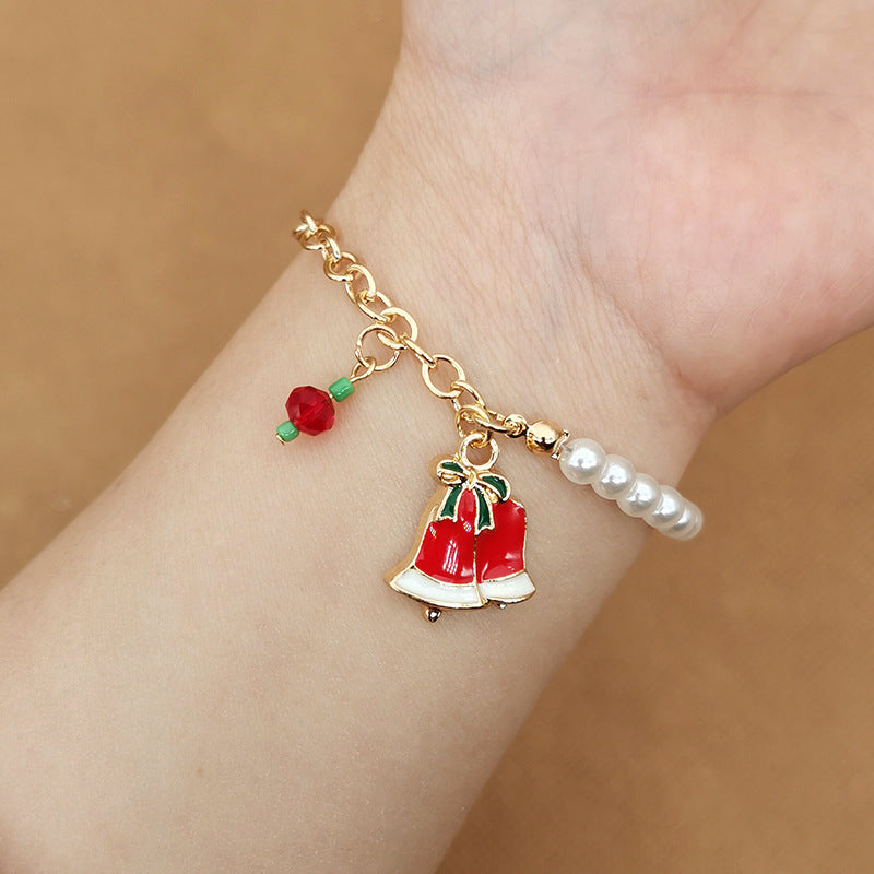 Wholesale 2PCS Santa Claus Snowman Alloy Bracelet