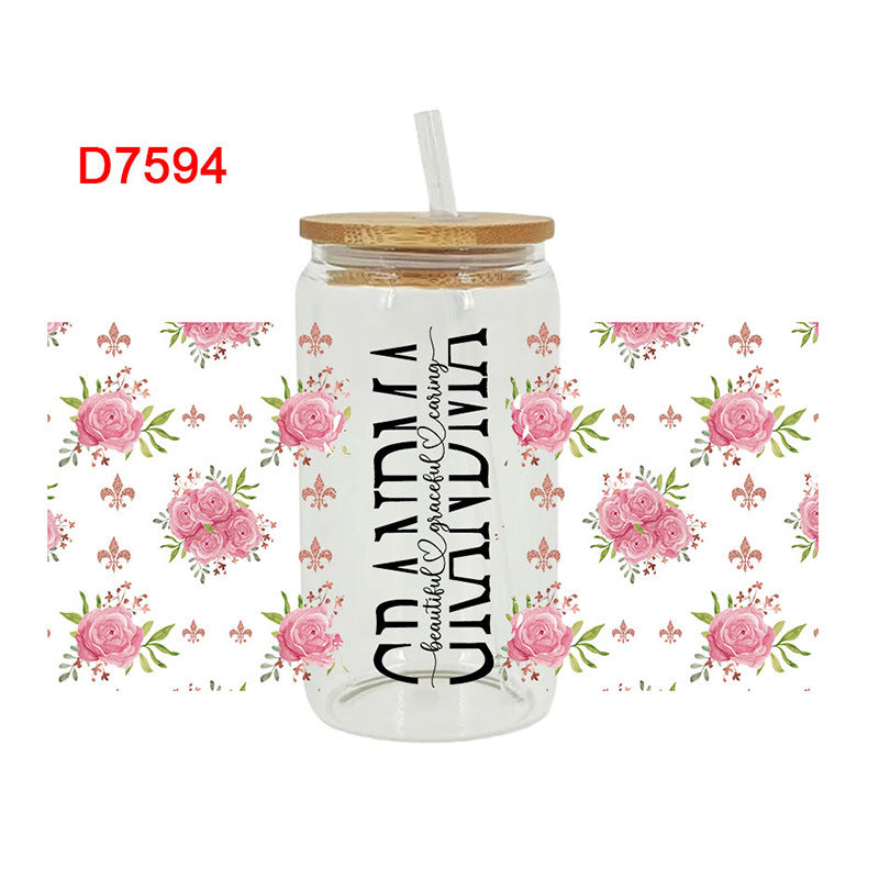 Wholesale Flower Butterfly Cactus 16oz Cup UV DTF Wraps