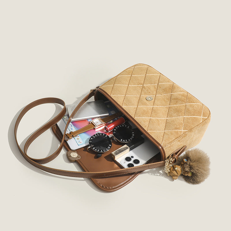 Wholesale Deerskin Velvet Rhombus Shoulder Bag