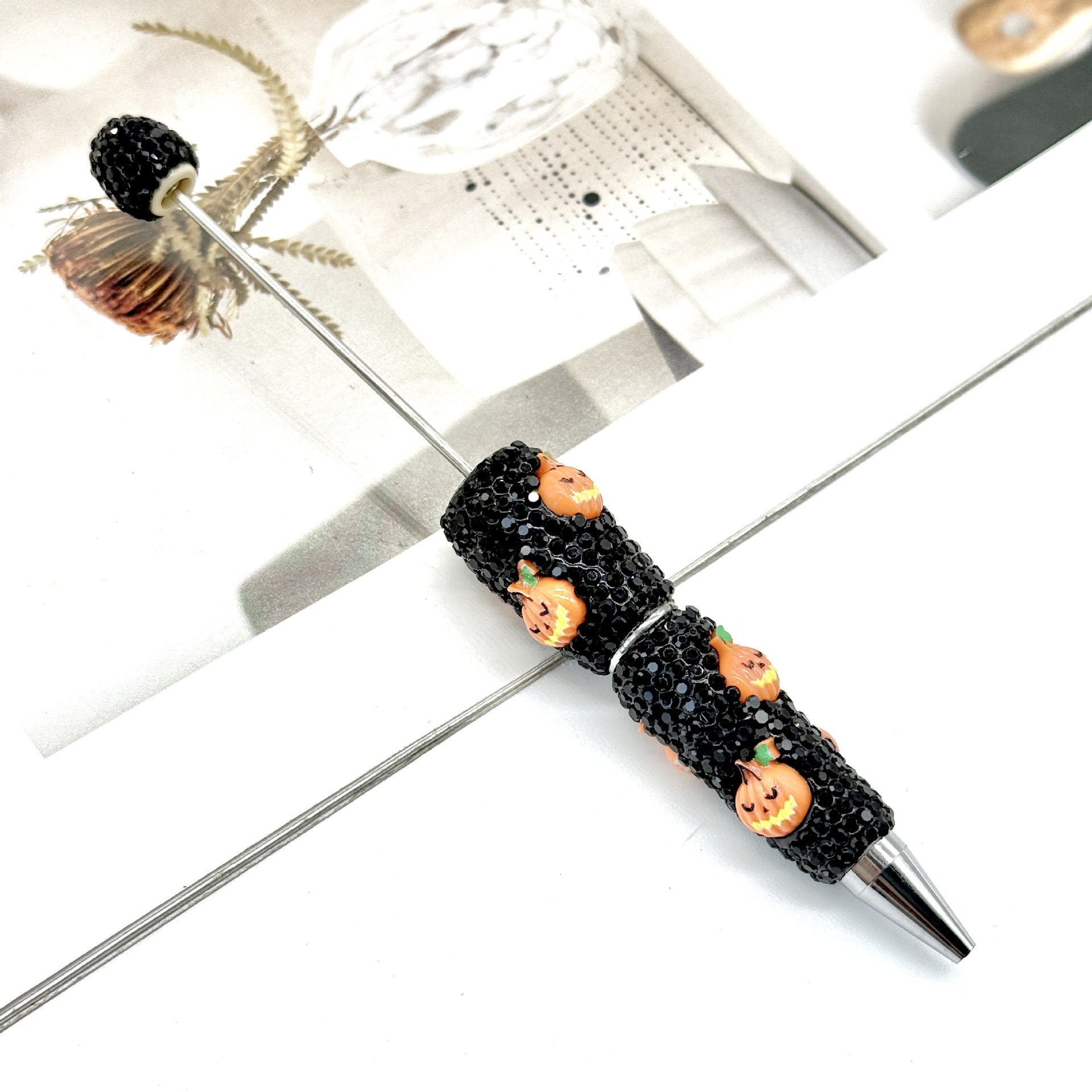 Wholesale DIY Full Diamond Beadable Pen Skull Pumpkin Ghost Dark