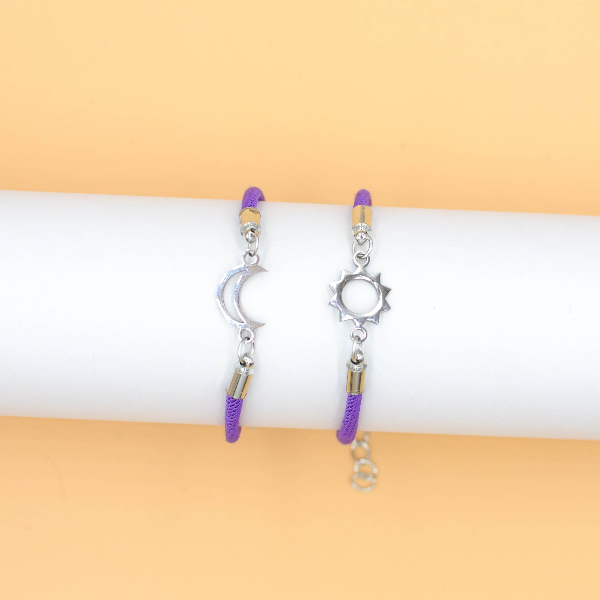 Wholesale Sun Moon Same Brilliance Valentine' s Day Weaving Bracelet