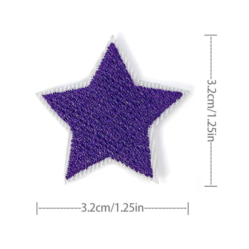 Wholesale Embroidered Star Patches 36 Pack Sew On Appliques For Clothing And Towels Fashion Accessory DIY Gift Resale