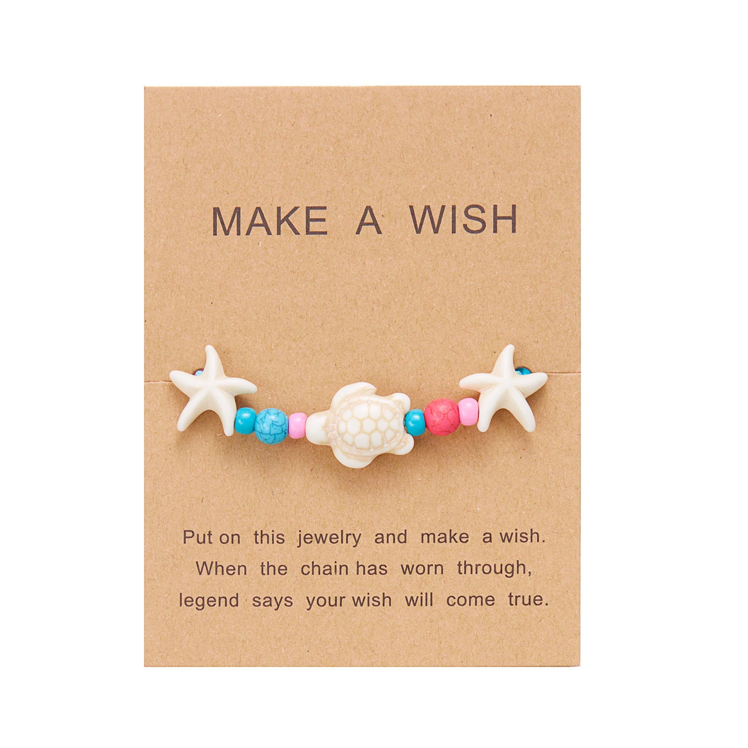 Wholesale Bohemian Shell Starfish Braided Lami Bead Bracelet