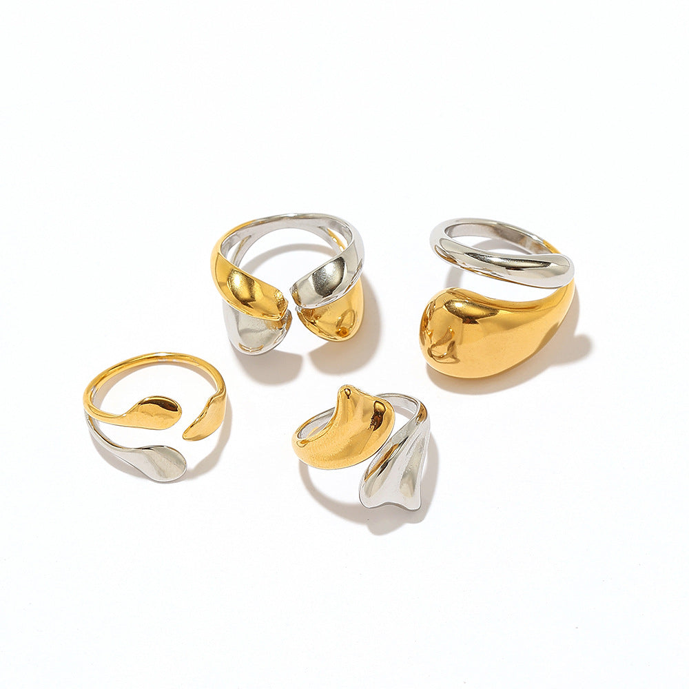 Wholesale Stainless Steel Ring Luxury Gold Non-Fading Female Opening Ring