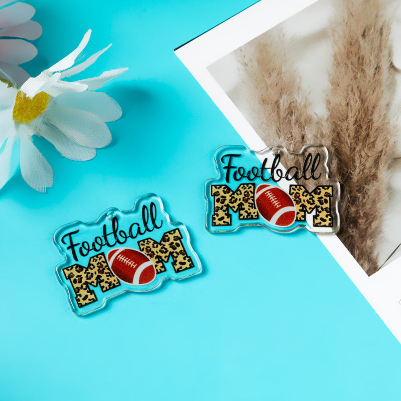 Wholesale 10pcs Acrylic DIY Double-sided Color Matching Letters Football Accessories