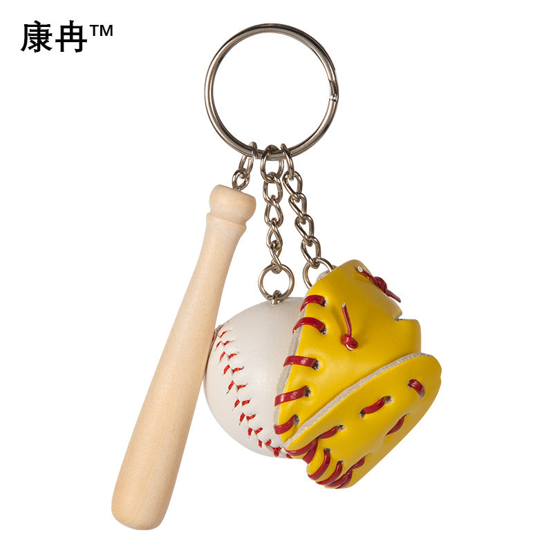 Wholesale Mini Cross-border Explosions Baseball Keychain Bag Pendant Softball Gloves Softball Baseball Pendant