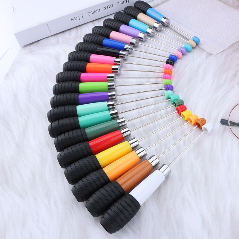 Wholesale Beadable Pens Rotating Telescopic Beadable Pen DIY Pen Office Supplies