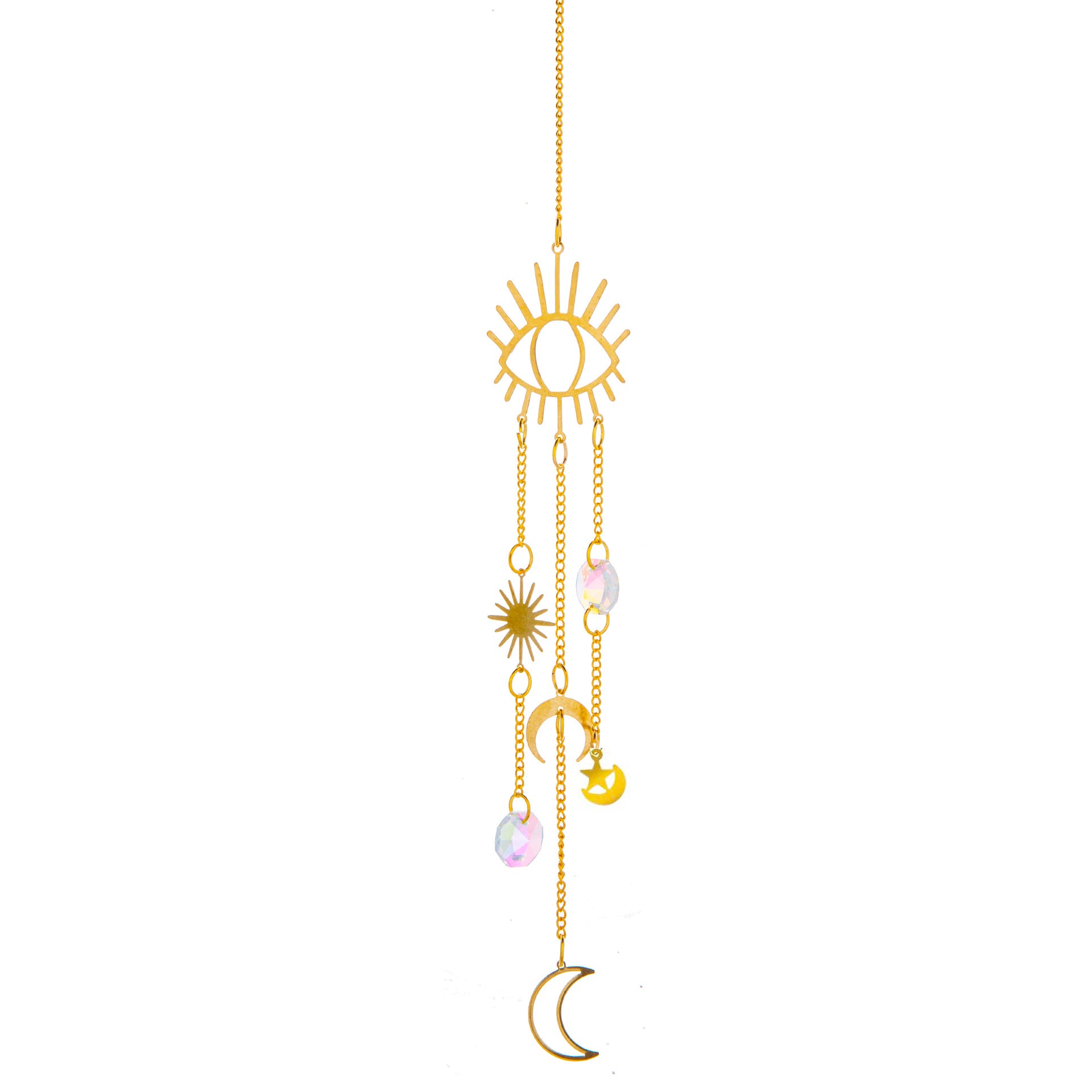 Wholesale Brass Crystal Wind Chime Sun Catcher Prism Ball Decoration