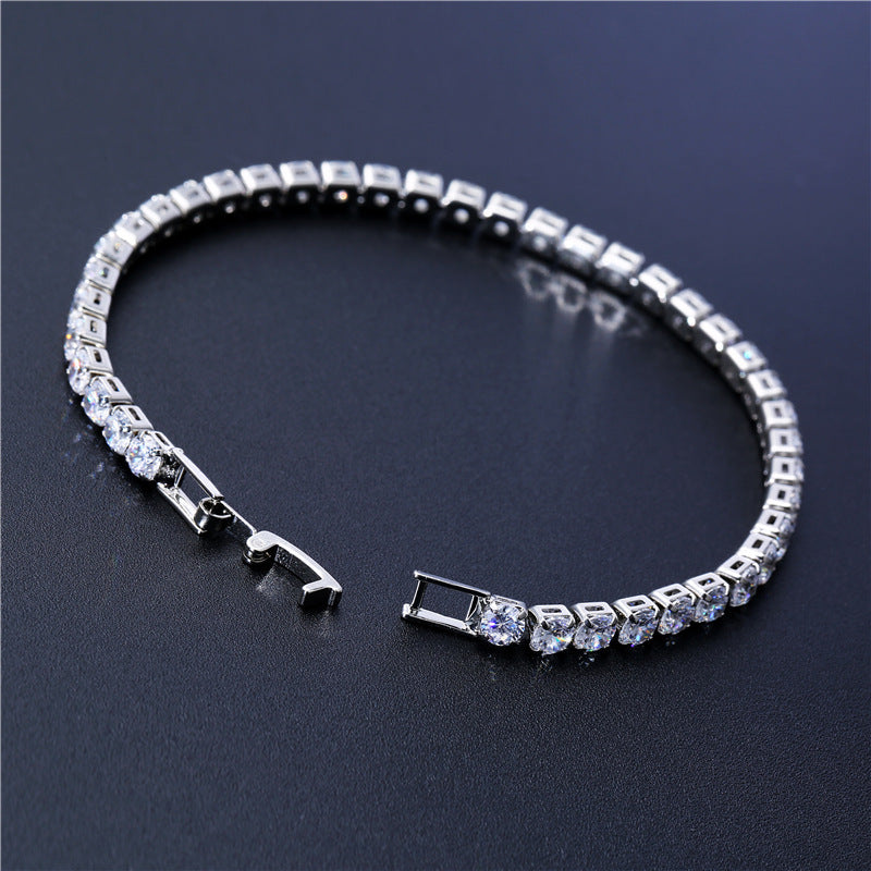 Wholesale Crystal Rose Gold Colored Zirconia Bracelet