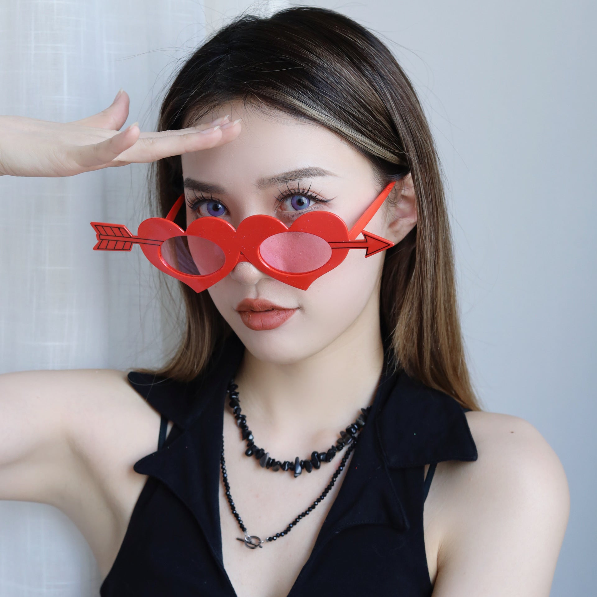 Wholesale 2023 Valentine's Day Party ABS Love Glasses