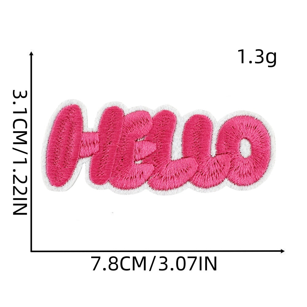 Wholesale Cartoon Pink Bow Embroider Cloth Patch