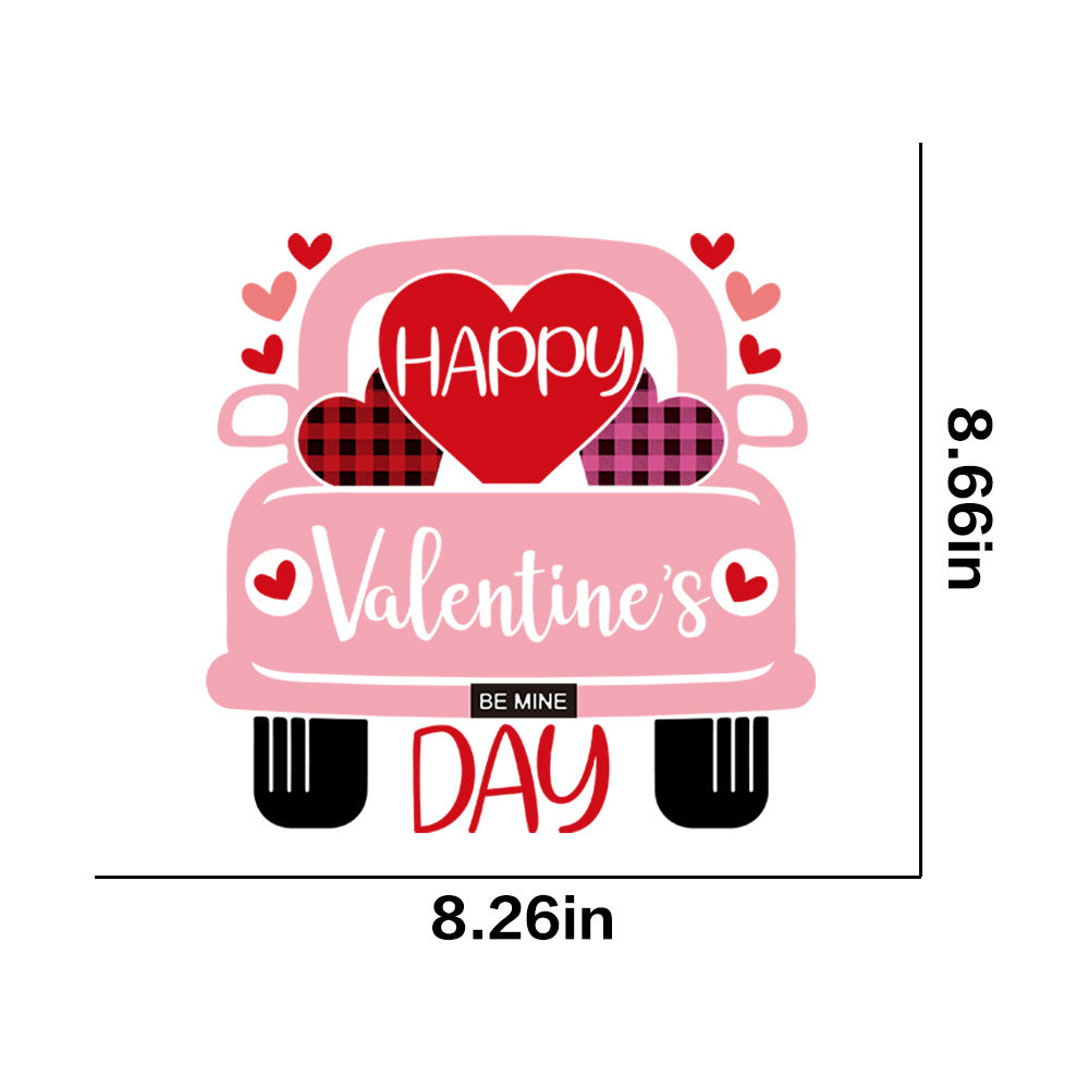 Wholesale 10pcs Pink Love Bear Valentine's Day UV DTF Ready to Press Transfers Wraps