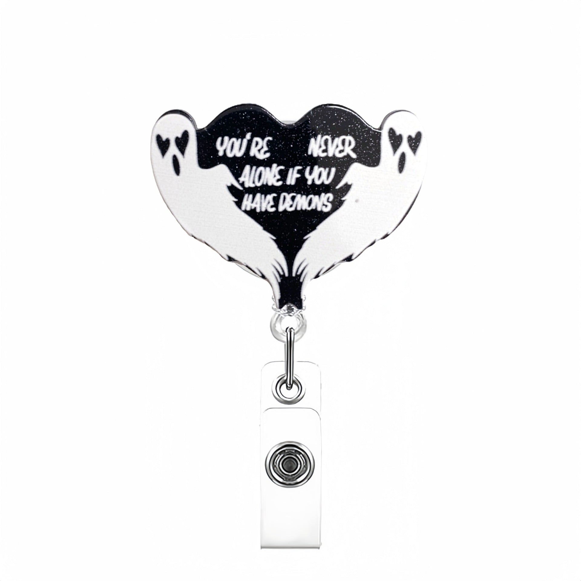 Wholesale Blackened Skeleton Medical Easy Pull Buckle  Badge Reels