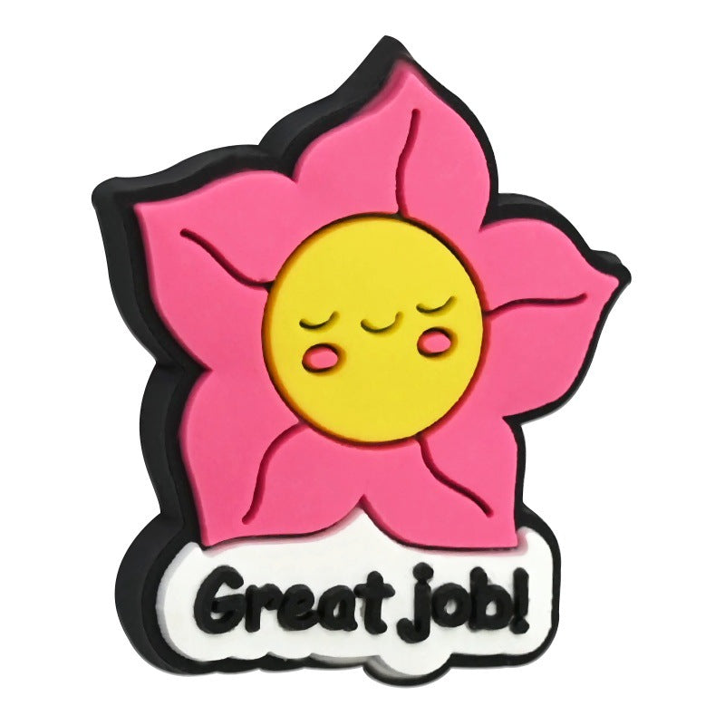 Wholesale Random 100pcs Colored phrase English through-hole Focal Beads