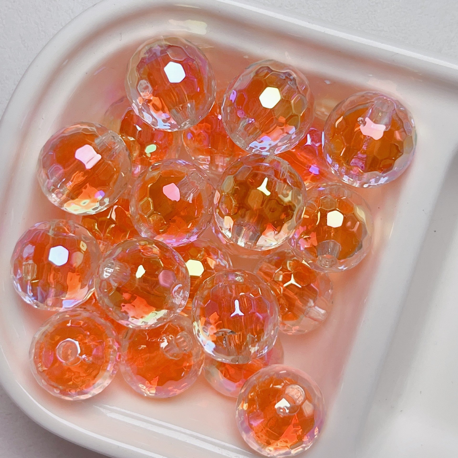 Wholesale 10pcs 16mm high quality uv cut sugar heart straight hole beads