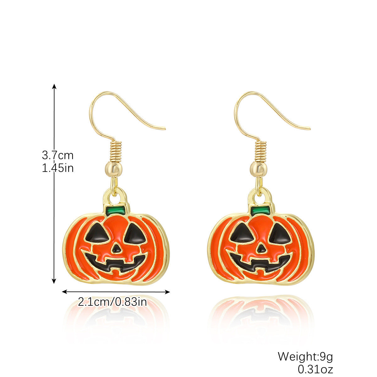 Wholesale Halloween Pumpkin Bat Skull Earrings Set