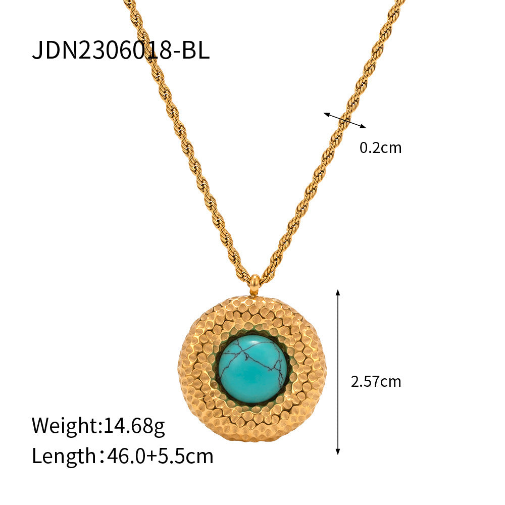 Wholesale 18k Gold Round Stainless Steel Necklaces