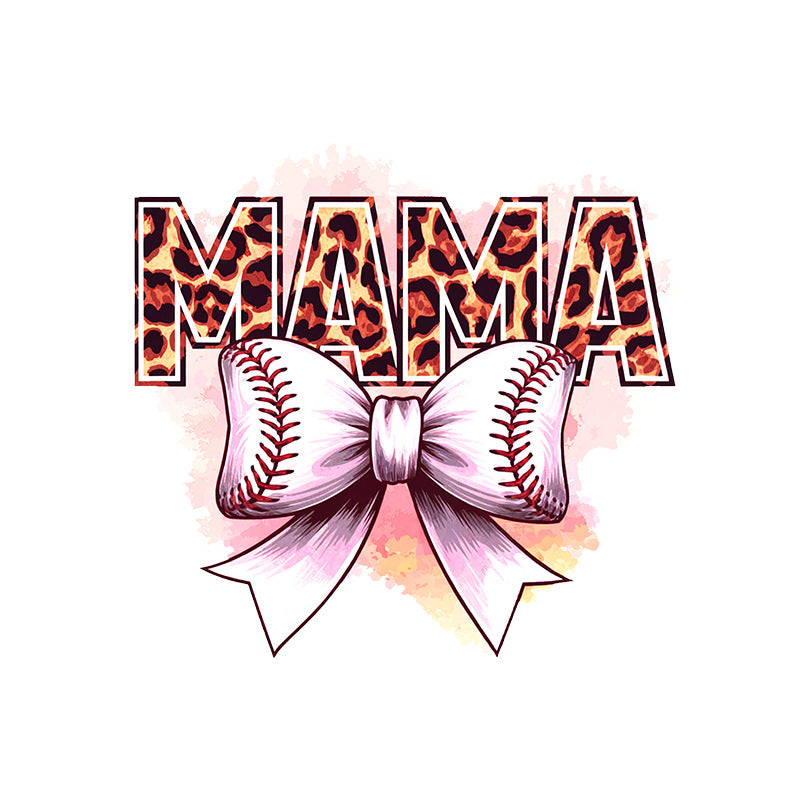 Wholesale 10pcs Leopard print bow Mother's Day UV DTF Ready to Press Transfers Wraps