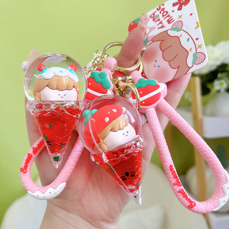 Wholesale Acrylic Ice Cream Oil Keychain