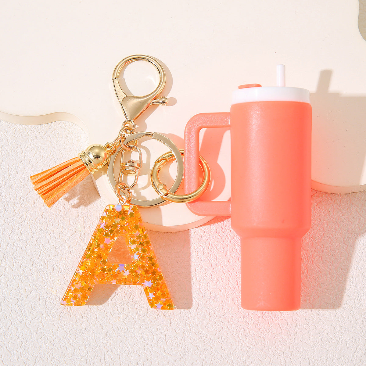 Wholesale Cute New Mini 26 Initials Ice Cup Tumbler Cup Keychain  Can Wrap Women Backpack Pendant