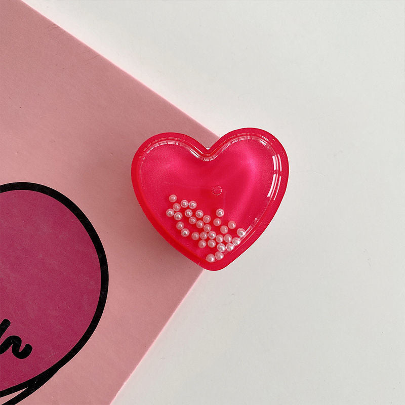 Wholesale Plastic Love Quicksand Airbag Mobile Phone Holder