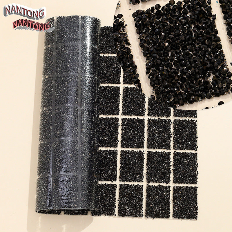 Wholesale Pointed bottom rhinestone with resin cylinder mixed DIY double-sided tape drill piece