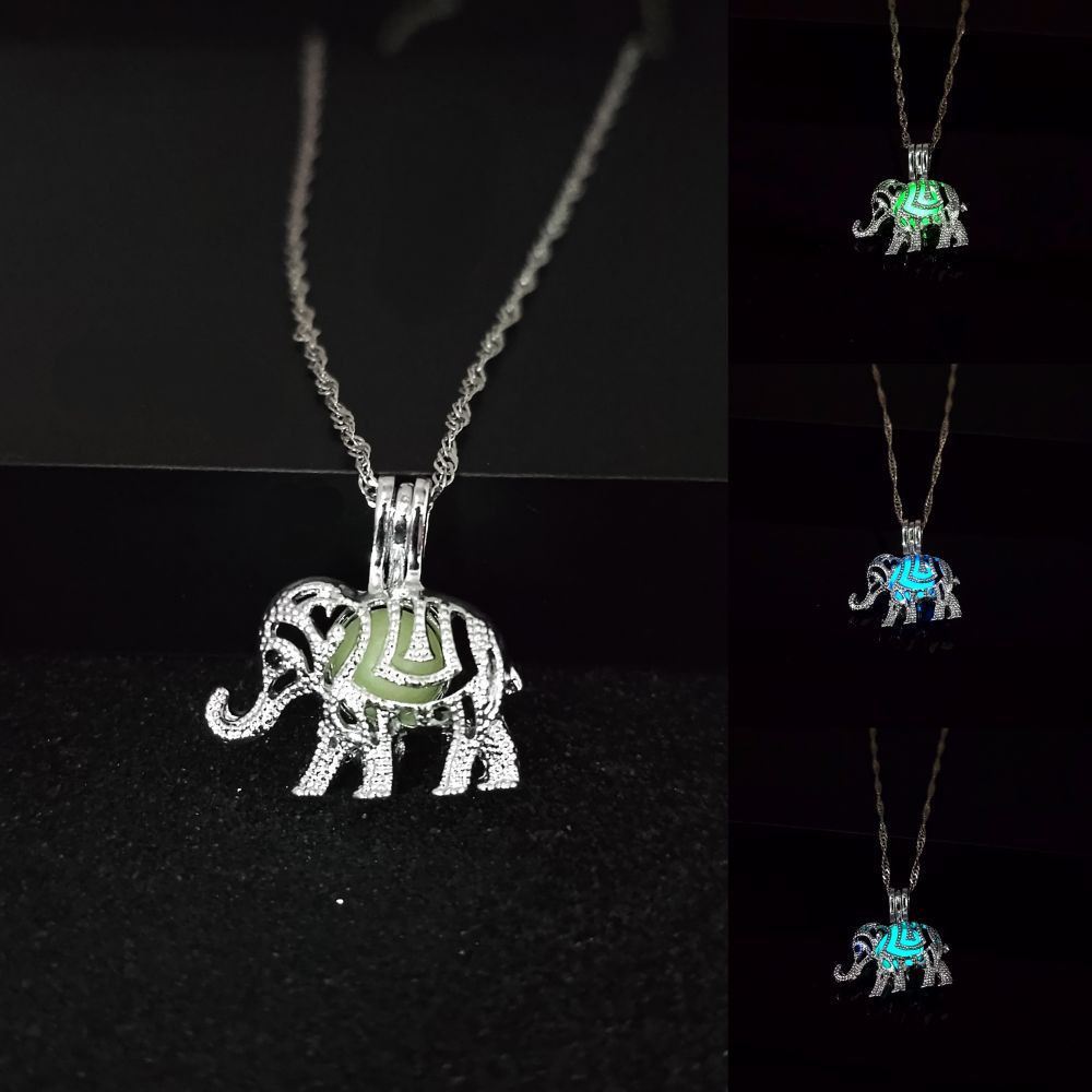 Wholesale Cute Elephant Luminous choker necklace